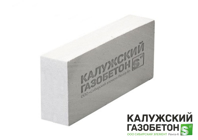 Газобетонный блок перегородочный Калужский D500 625х100х250 B3.5